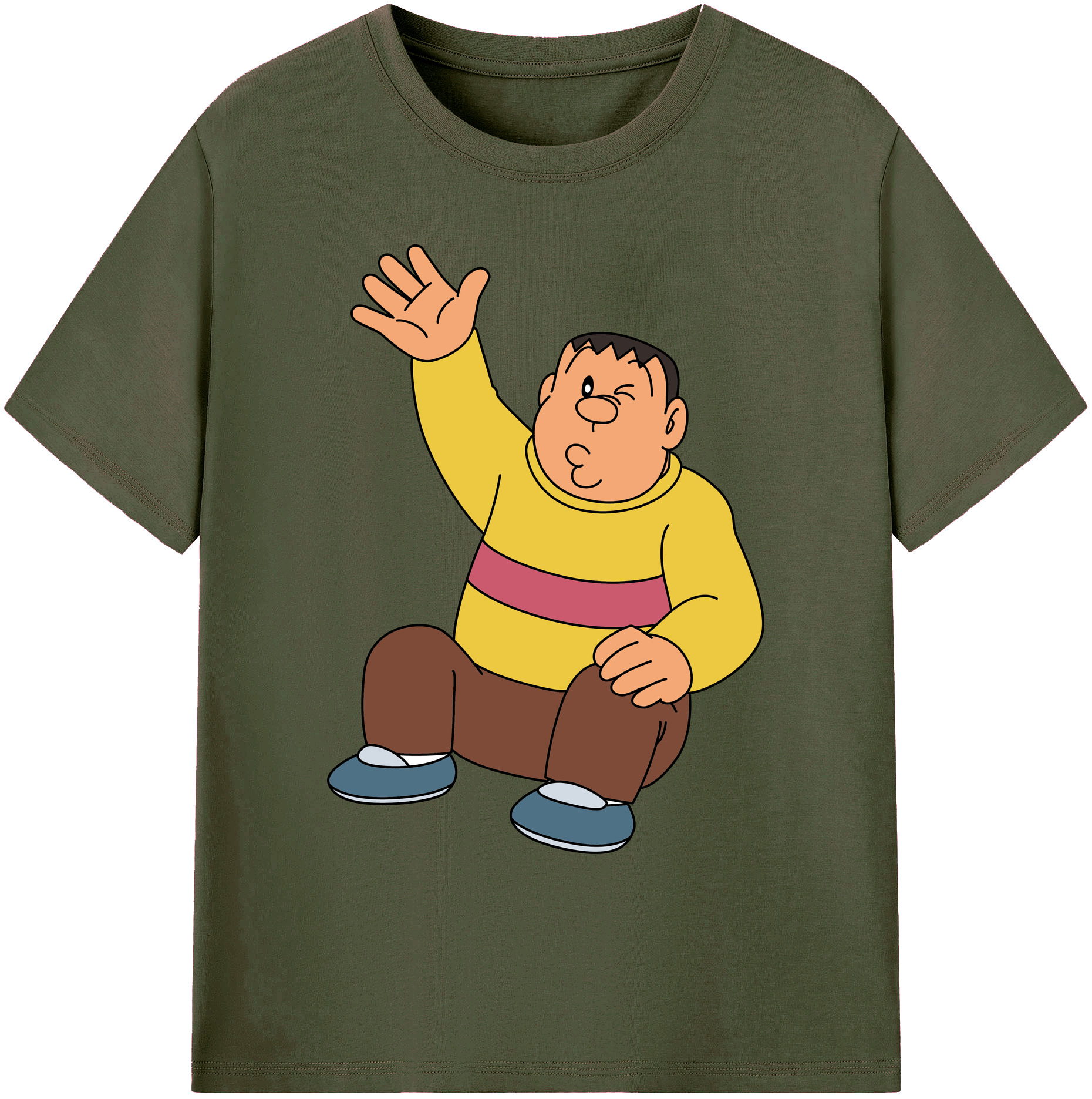 （画像用） ドラえもん 剛田武 Doraemon Gouta Takeshi 綿100％ メンズ半袖Tシャツ｜肌触りやわらか＆通気性
